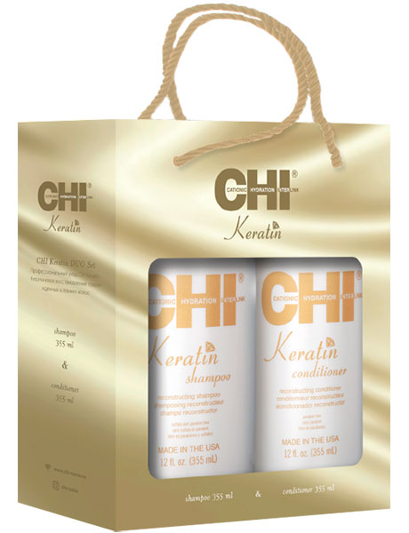 Набор для восстановления поврежденных волос Keratin Duo Set (шампунь+кондиционер)
